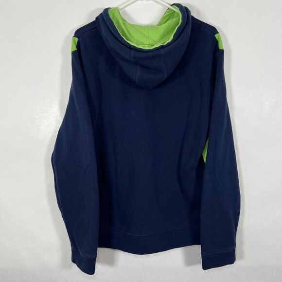 Seattle Seahawks Fanatics Hoodie Mens Size Medium Blue Green Fleece NFL Pullover - Picture 10 of 12